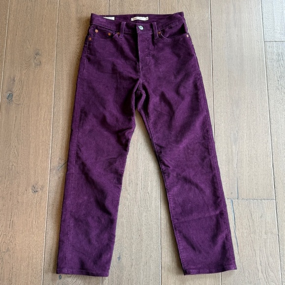 Levi's Pants - Levi's Premium Maroon Straight Leg Corduroy Pants Women’s Size 26